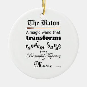 The Baton Ceramic Tree Decoration