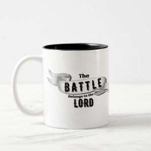 The Battle Belongs To The Lord Two-Tone Coffee Mug
