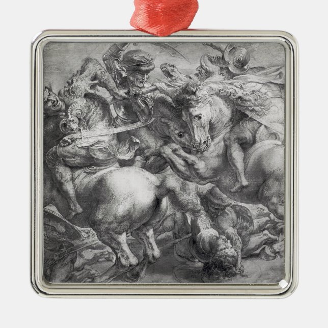 The Battle of Anghiari after Leonardo da Vinci Metal Ornament (Front)