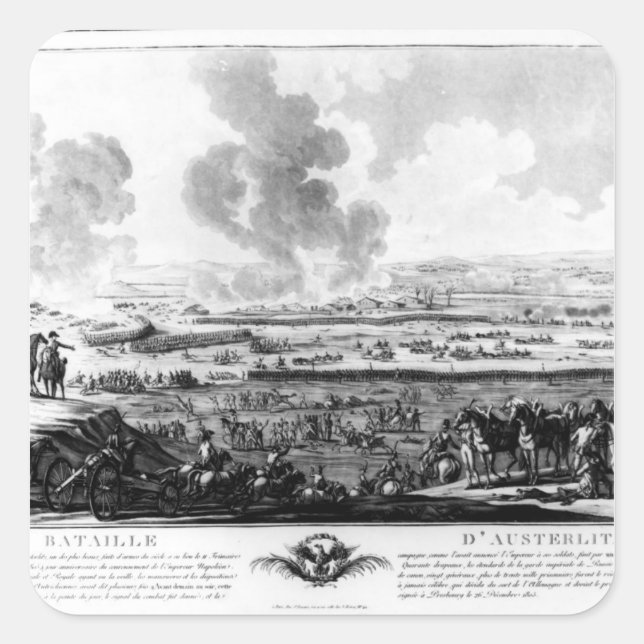 The Battle of Austerlitz, 2 December 1805 Square Sticker (Front)