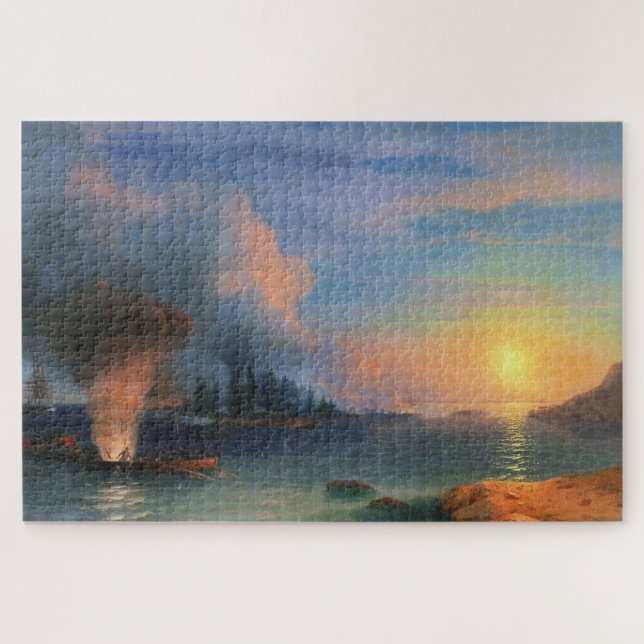 The Battle of Bomarsund Ivan Aivazovsky seascape Jigsaw Puzzle (Horizontal)