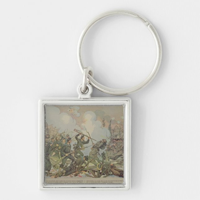 The Battle of Bourget , 1887 Key Ring (Front)