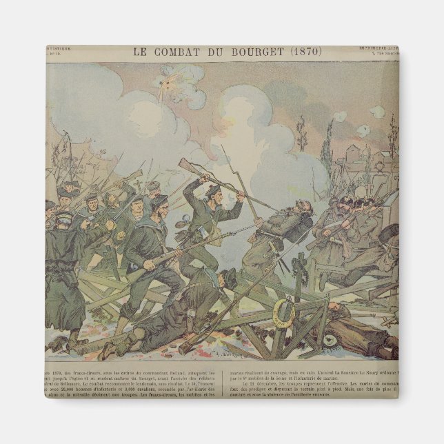 The Battle of Bourget , 1887 Magnet (Front)