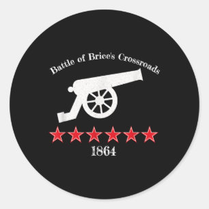 The Battle Of Brices Cross Roads Civil Battles War Classic Round Sticker