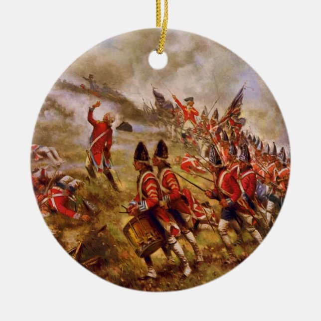 The Battle of Bunker Hill by E. Percy Moran Ceramic Ornament (Front)