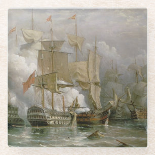 The Battle of Cape St. Vincent, 14th February 1797 Glass Coaster