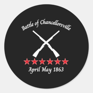 The Battle Of Chancellorsville Virginia Civil Batt Classic Round Sticker