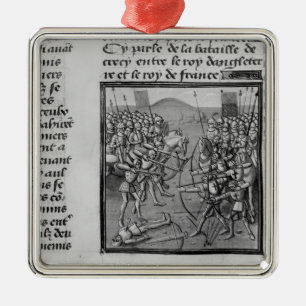 The Battle of Crecy in 1346 Metal Ornament