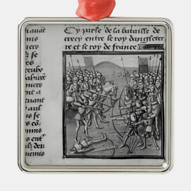 The Battle of Crecy in 1346 Metal Ornament (Front)