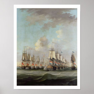 The Battle of Dogger Bank, showing the `Holland' a Poster