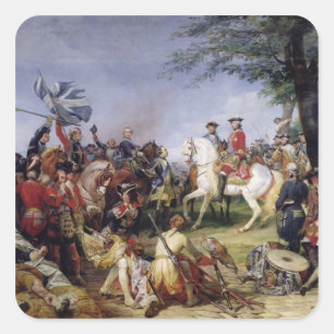 The Battle of Fontenoy, 11th May 1745, 1828 Square Sticker