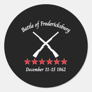 The Battle Of Fredericksburg Virginia Civil Battle Classic Round Sticker