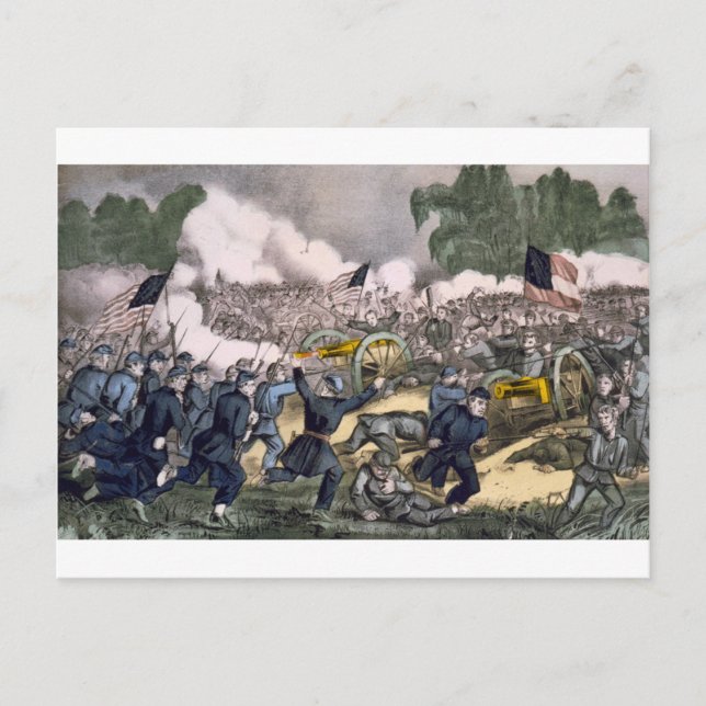 The battle of Gettysburg, Pa. July 3d. 1863 Postcard (Front)