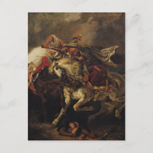 The Battle of Giaour and Hassan Postcard