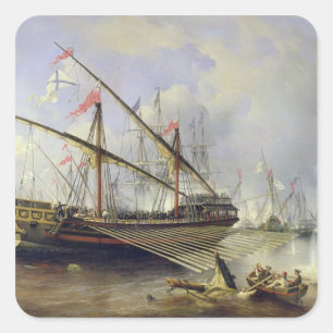 The Battle of Grengham on 27th July 1720 Square Sticker