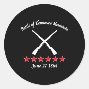 The Battle Of Kennesaw Mountain Georgia Civil Batt Classic Round Sticker