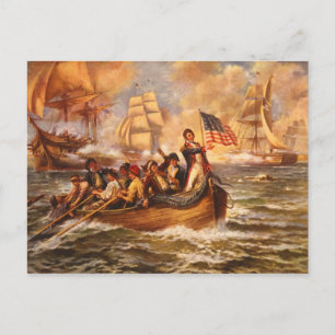 The Battle of Lake Erie by Percy Moran Postcard