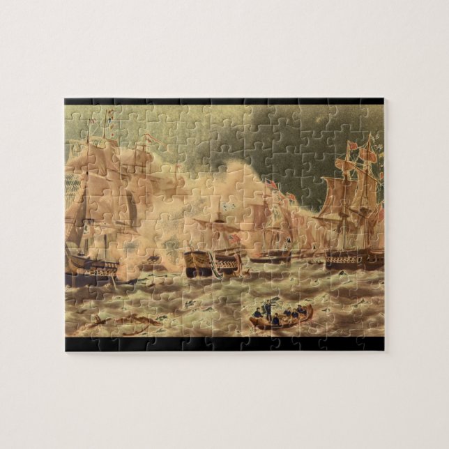 The Battle of Lake Erie, Commodore_Engravings Jigsaw Puzzle (Horizontal)