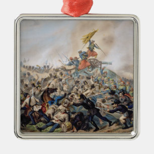 The Battle of Magenta Metal Ornament