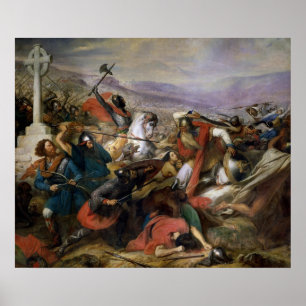 The Battle of Poitiers, won by Charles Martel Poster