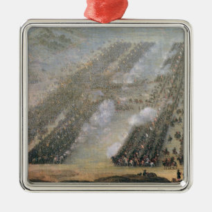 The Battle of Poltava, 1750 Metal Ornament