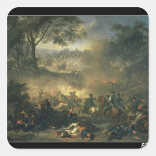 The Battle of Poltava in 1709, 1717 Square Sticker