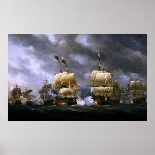 The Battle of Quiberon Bay by Nicholas Pocock Poster