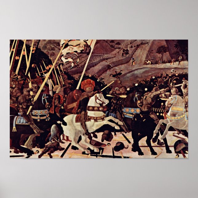 The Battle Of San Romano By Paolo Uccello Poster (Front)