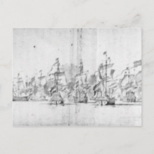 The Battle of Solebay, 28th May 1672 Postcard
