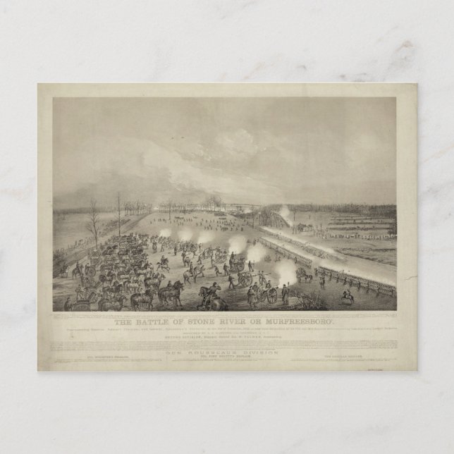 The Battle of Stone River or Murfreesboro' Postcard (Front)