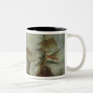 The Battle of Texel, 29 June 1694 Two-Tone Coffee Mug