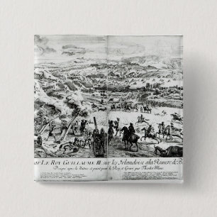 The Battle of the Boyne, c.1690 15 Cm Square Badge
