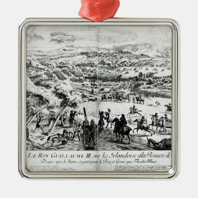 The Battle of the Boyne, c.1690 Metal Ornament (Front)