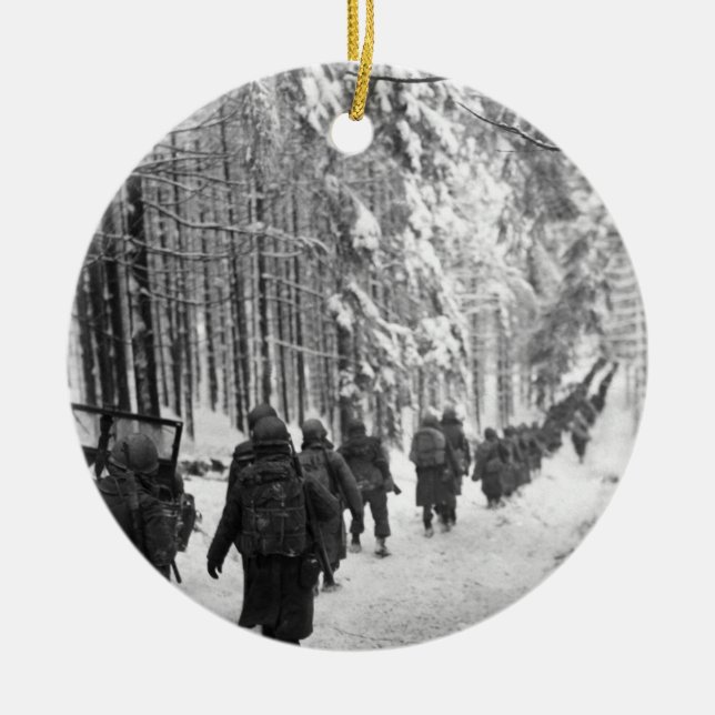 The Battle Of The Bulge Ceramic Ornament (Front)