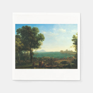 The Battle of the Milvian Bridge by Claude Lorrain Napkin