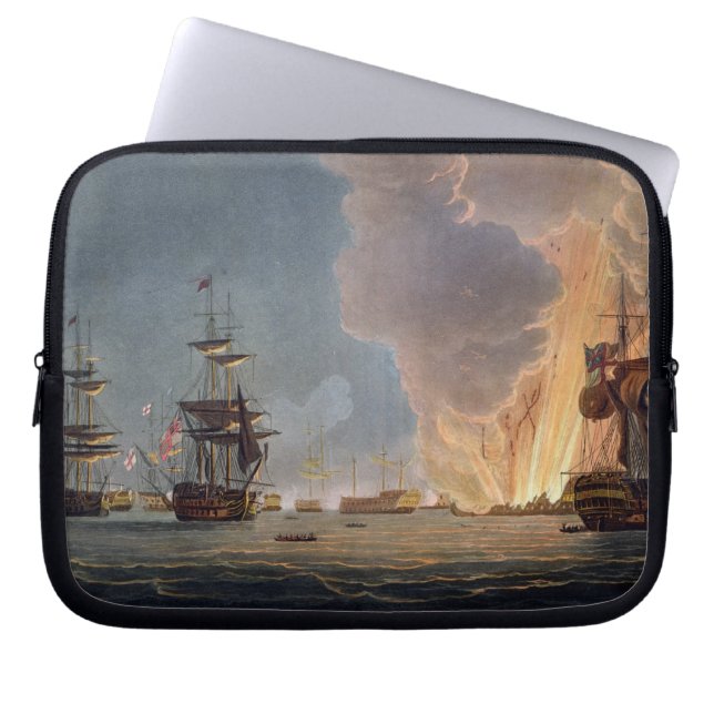 The Battle of the Nile, 1st August 1798, engraved Laptop Sleeve (Front)