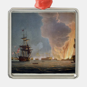 The Battle of the Nile, 1st August 1798, engraved Metal Tree Decoration