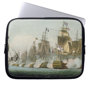The Battle of Trafalgar, 21st October 1805, engrav Laptop Sleeve