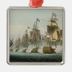 The Battle of Trafalgar, 21st October 1805, engrav Metal Tree Decoration