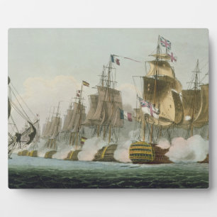 The Battle of Trafalgar, 21st October 1805, engrav Plaque