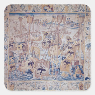 The Battle of Tunis or Lepanto Square Sticker