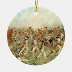 The Battle of Vitoria, June 21st 1813 (w/c on pape Ceramic Tree Decoration