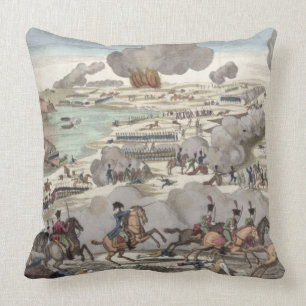 The Battle of Wagram, 6th July 1809 (engraving) Cushion