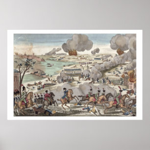 The Battle of Wagram, 6th July 1809 (engraving) Poster