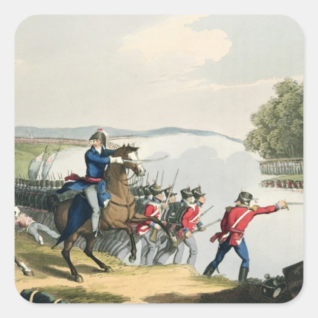 The Battle of Waterloo Decided by the Duke of Well Square Sticker (Front)