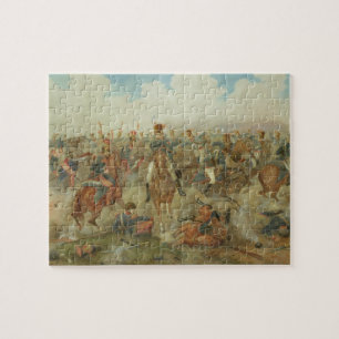 The Battle of Waterloo, June 18th 1815 (w/c on pap Jigsaw Puzzle