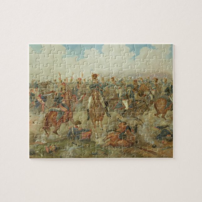 The Battle of Waterloo, June 18th 1815 (w/c on pap Jigsaw Puzzle (Horizontal)