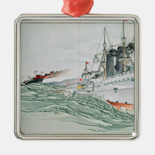 The Battle of Yalu, 17th September 1894 Metal Ornament