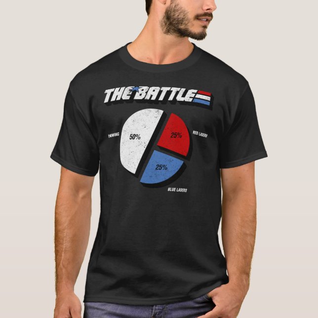The Battles Knowing Red Lasers Blue Lasers Retro V T-Shirt (Front)