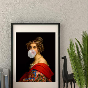 The Bavarian Beauty and the Bubble Gum Poster